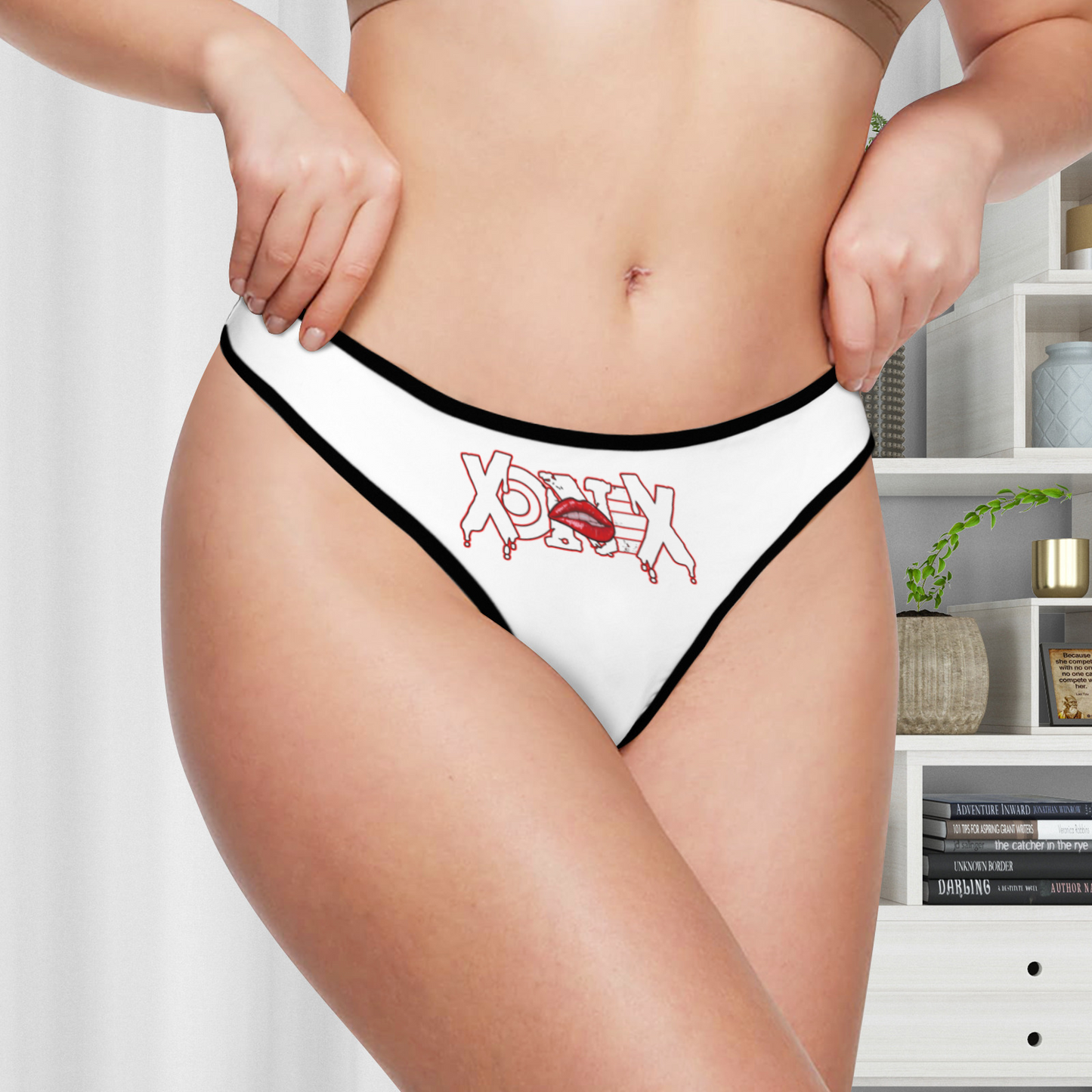 xonex white seam thong